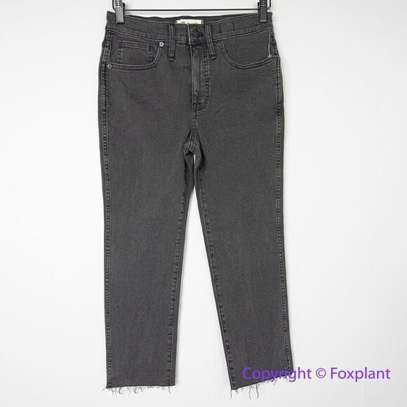 NEW Madewell Petite Stovepipe Jeans in Banberry Wash: Raw-Hem, P27 - Picture 3 of 16